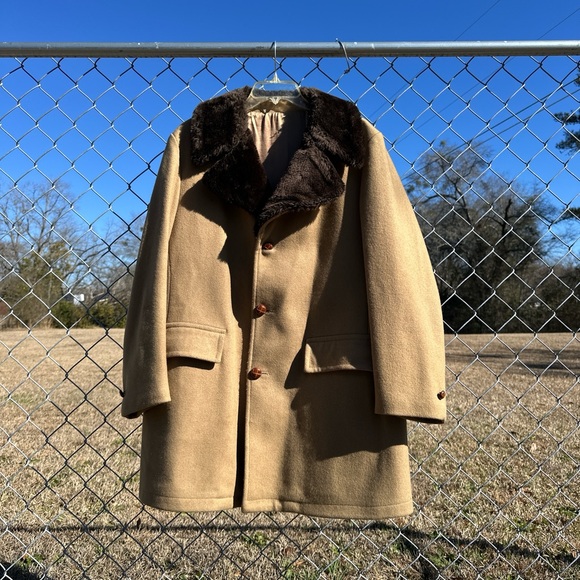 Vintage 70s Tan & Brown Coat
